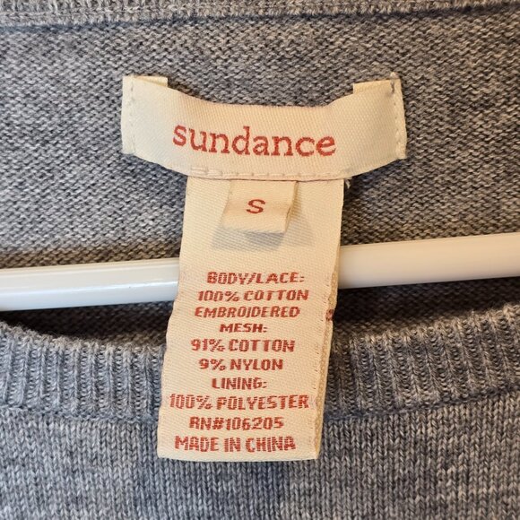 Sundance Dress Lovely Days Pointelle Knit Sweater Mini Crochet Boho Womens Small - Picture 6 of 7